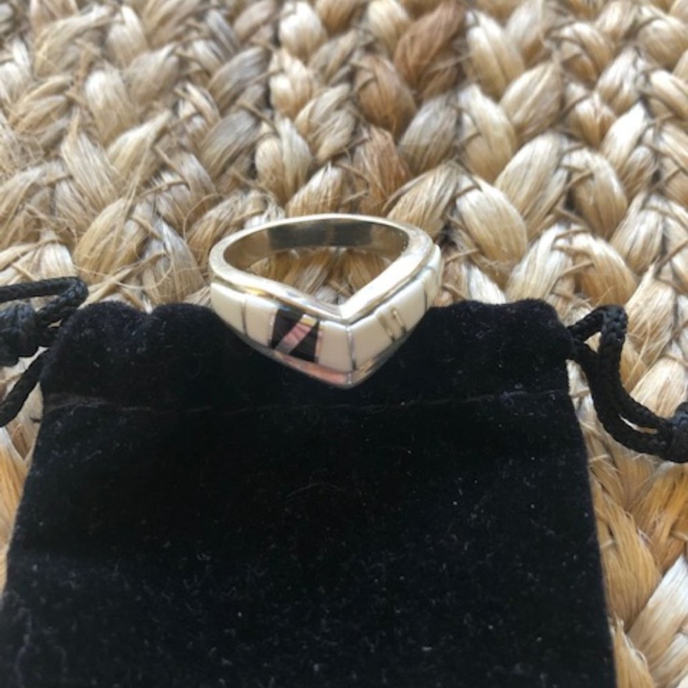 Sterling Silver and White Buffalo Stone RING